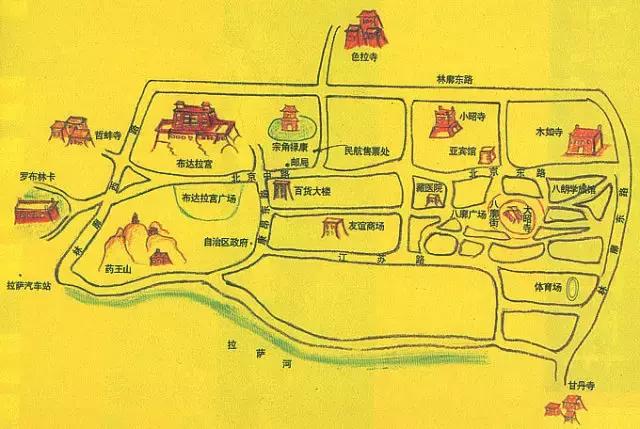 拉萨市景点地图