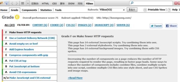 yslow评分
