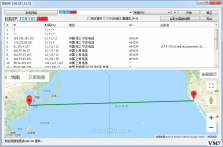 在地图上可视化显示网络路由跟踪线路 ; Best Trace