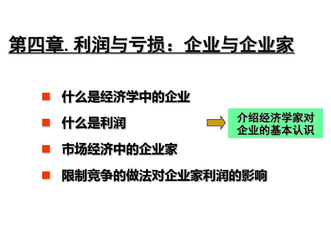 经济学导论-4利润与亏损PPT