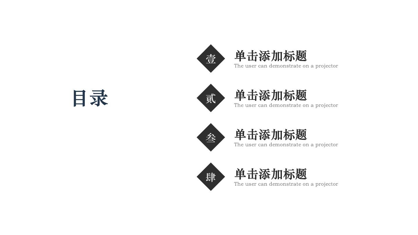 古风之竹影工作述职报告PPT模板