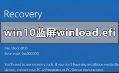 win10蓝屏winload.efi 0xc000000f的修复方法