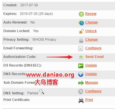 Namesilo域名转移至Name商家的过程记录