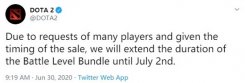 《DOTA 2》Ti10勇士令状小金本促销活动将延长至7月2日